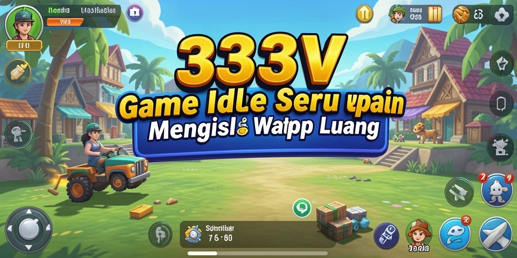 Tampilan gameplay 333V yang menarik dan santai saat karakter beraksi.