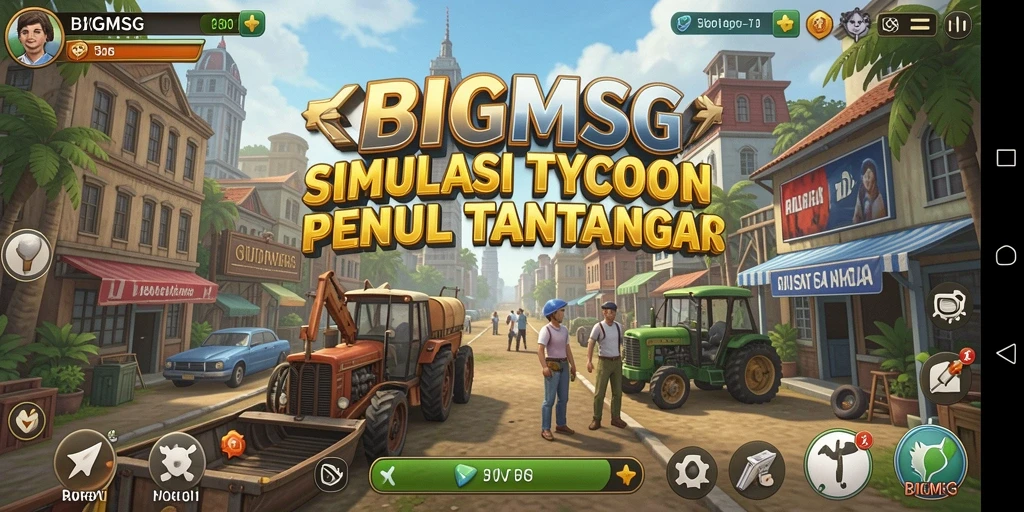 Tampilan gameplay BIGMSG yang menarik dan penuh strategi Tycoon.