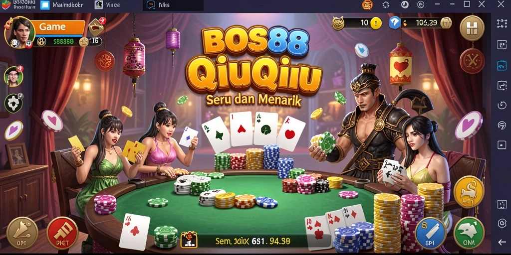 Screenshot gameplay seru dari QiuQiu di BOS88.