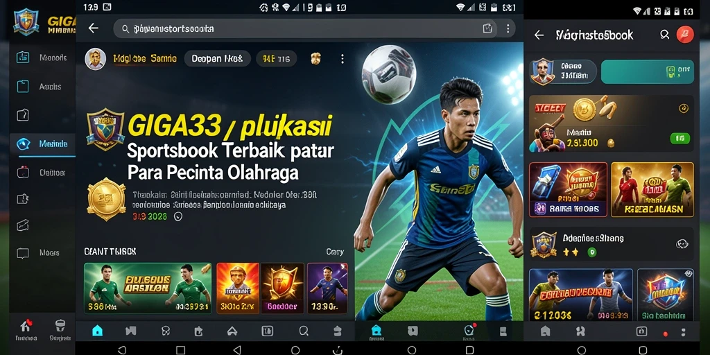 Screenshot GIGA33 menampilkan momen taruhan olahraga yang mendebarkan.