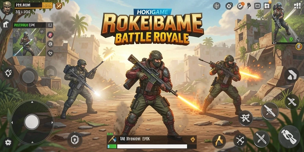 Tampilan seru dari gameplay HOKIGAME yang menegangkan.