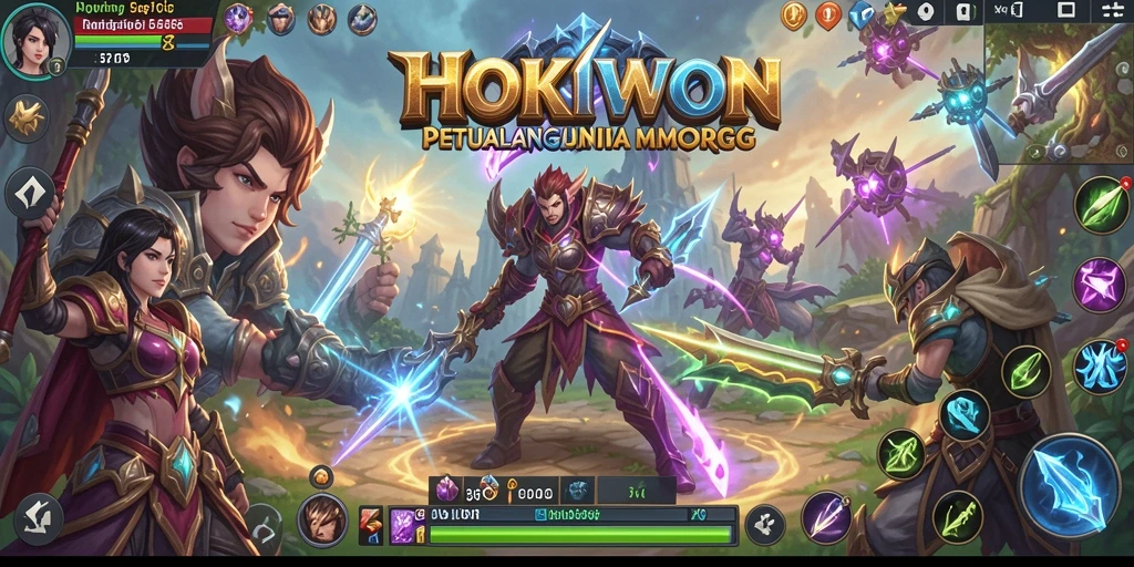 Gameplay HOKIWON yang mendebarkan dengan petualangan seru.