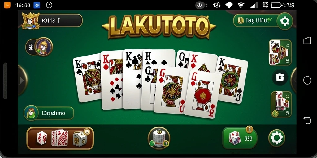 Screenshot gameplay LAKUTOTO yang menampilkan keseruan bermain Domino.