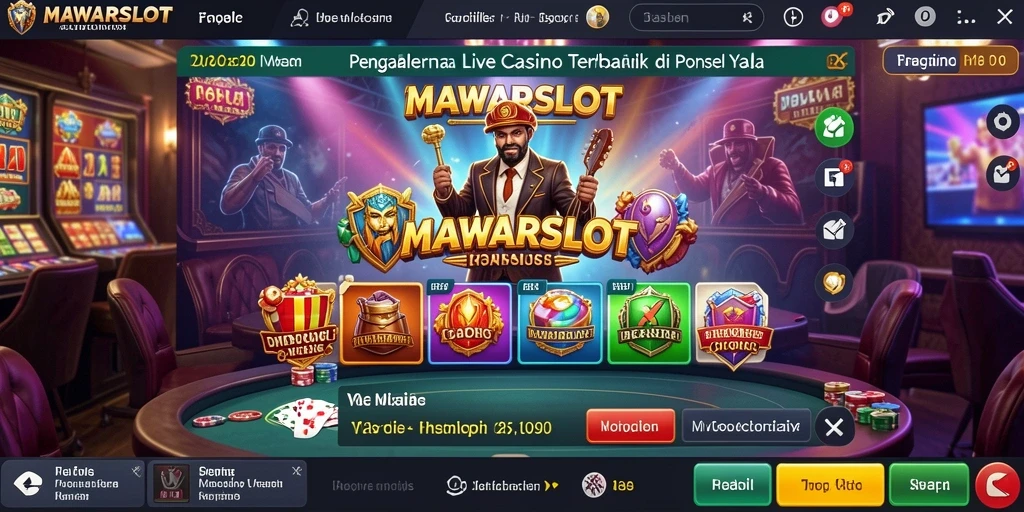 Gameplay seru di MAWARSLOT dengan dealer langsung dan interaksi real-time.