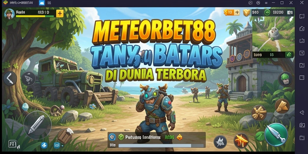 Tangkapan layar gameplay METEORBET88 dalam dunia terbuka yang mengesankan.