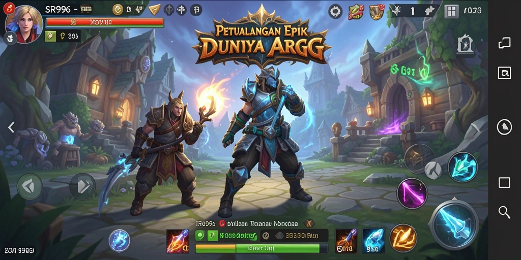 Tangkapan layar menampilkan aksi seru dalam game ARPG.