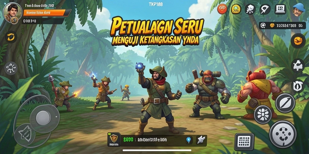 Tangkapan layar dari gameplay TKP188 yang menampilkan aksi petualangan.